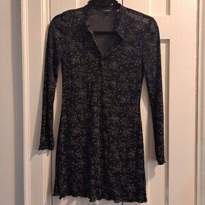 Sheer Long Sleeve Dress